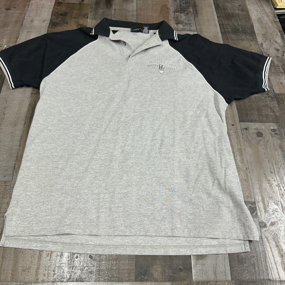 Harley Davidson Polo Shirt Mens Gray Black Sizeโ XL Tacoma, WA